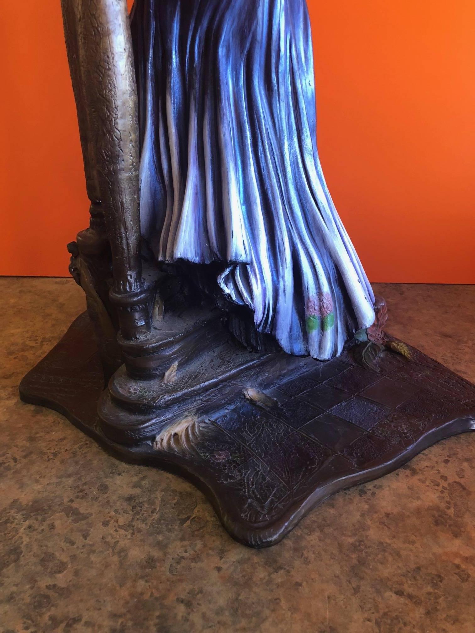 Figurative Bronze Sculpture with Hand-Painted Patina 