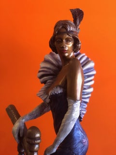 Figurative Bronze Sculpture with Hand-Painted Patina "Tiffany" by Isaac Maimon
