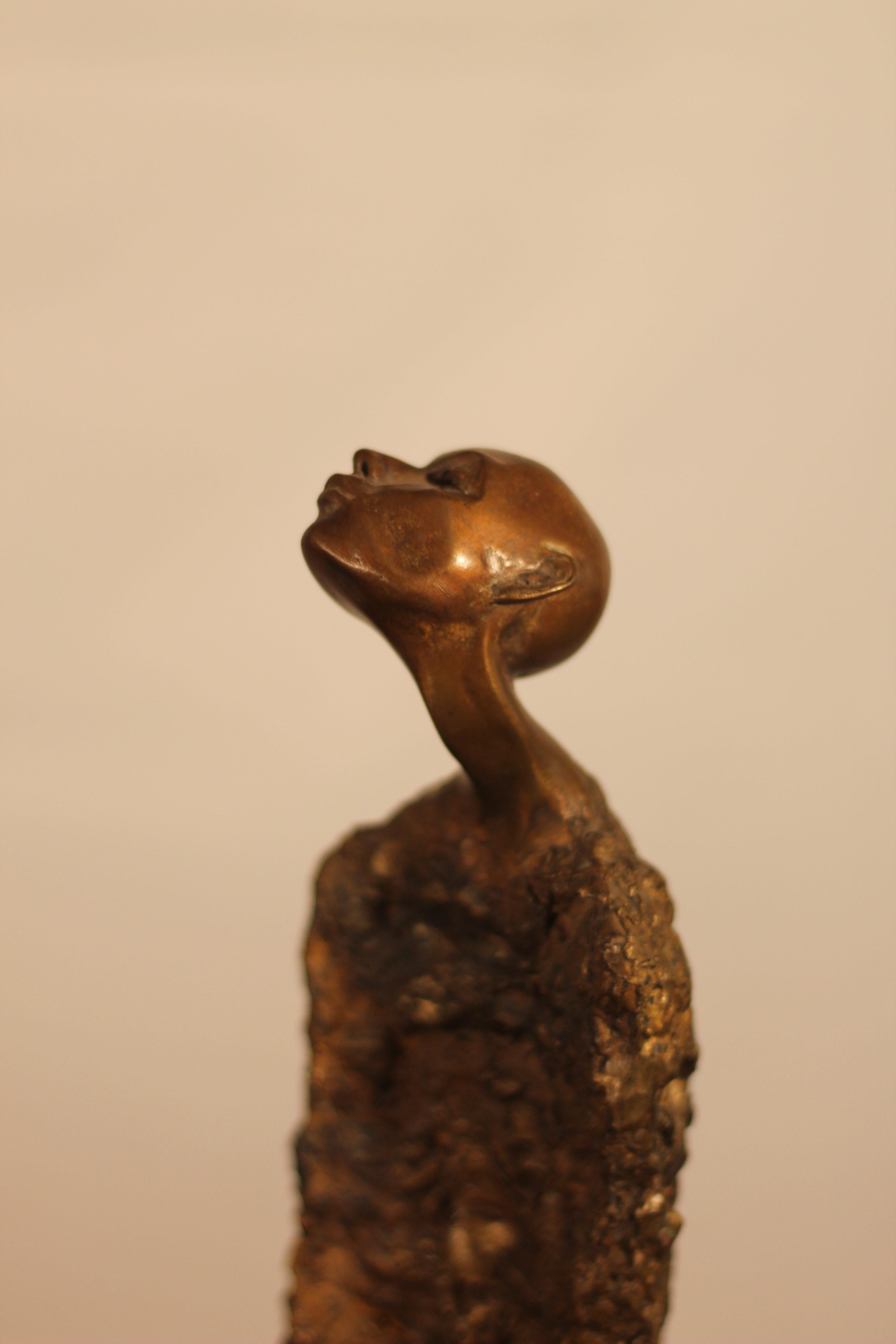 Figurative Brutalist Bronze Sculpture, Mexican, Early 2000s For Sale 2