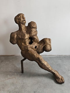 Figurative Brutalist Iron Sculpture by Dusan Gakovic, Yugoslavia 1980s