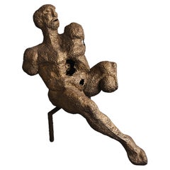 Figurative Brutalist Iron Sculpture by Dusan Gakovic, Yugoslavia 1980s
