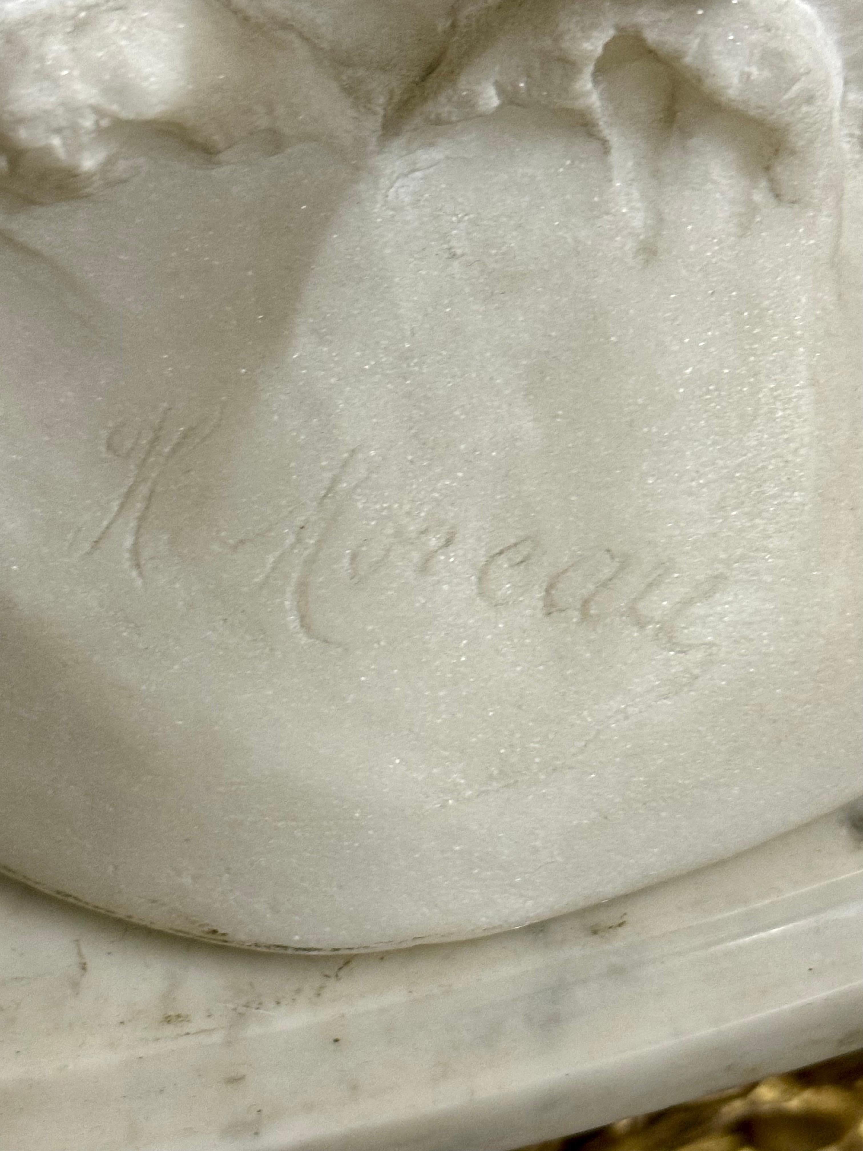 Francese marmo di carrara figurativo di H. Moreau in vendita