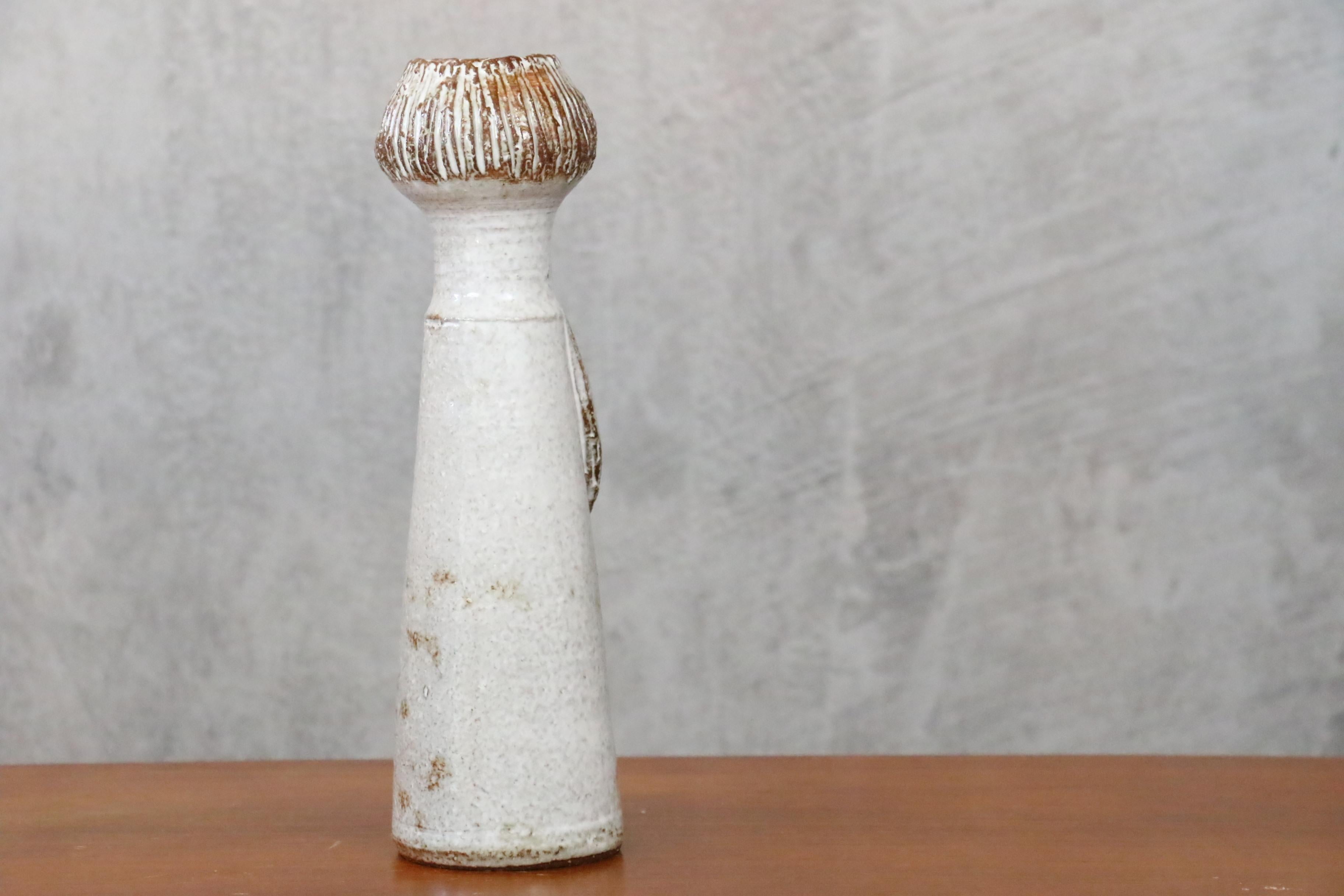 20th Century Figurative Ceramic Vase by Dominique Pouchain, French Pottery, era Champy