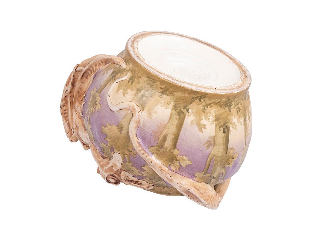 Figurative Ceramic Vase Dragon Amphora Bohemia Jugendstil, circa 1901 In Good Condition For Sale In Klosterneuburg, AT