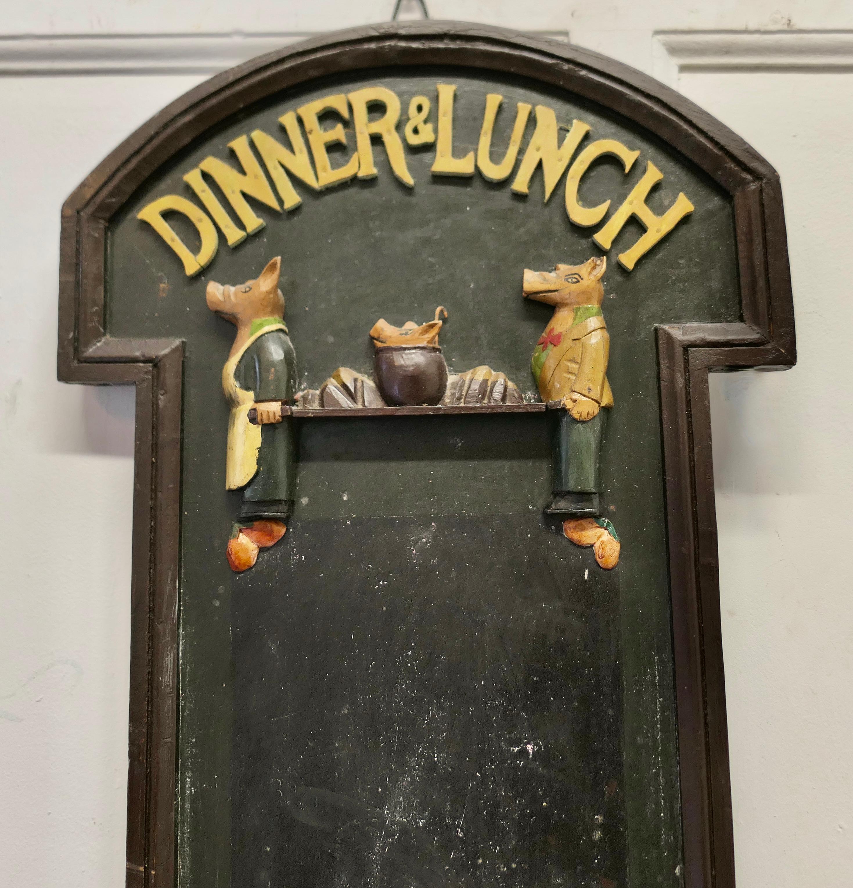 Tableau de menu de la charcuterie figurative pour le dîner et le déjeuner    Une pièce très décorative en vente 1