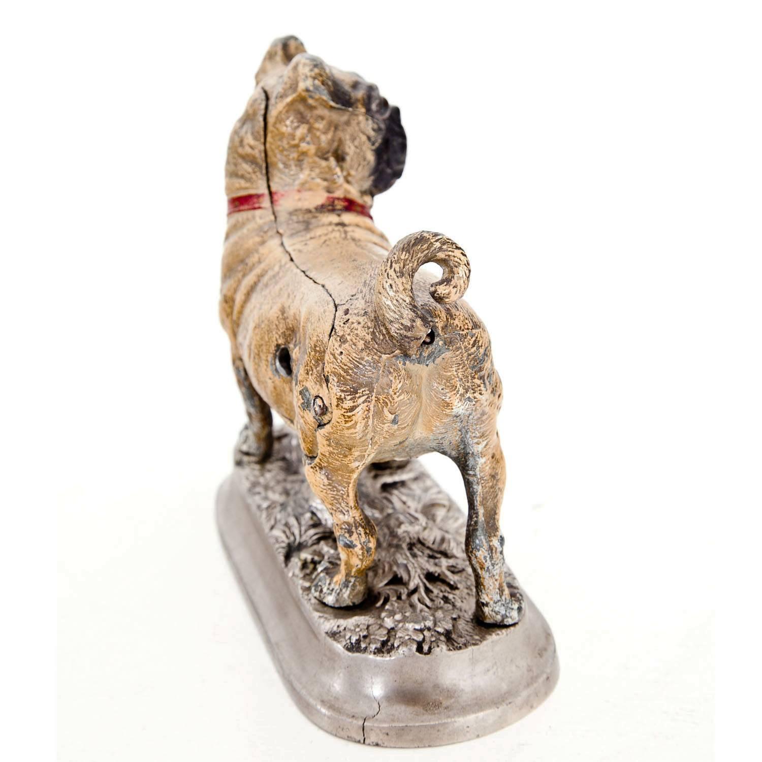 Figurative Clock of a Pug Dog, Germany Late 19th Century 1