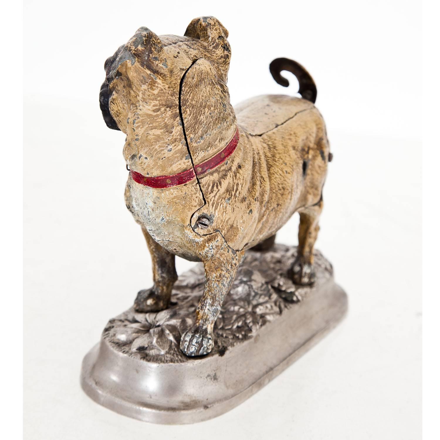 Figurative Clock of a Pug Dog, Germany Late 19th Century 3