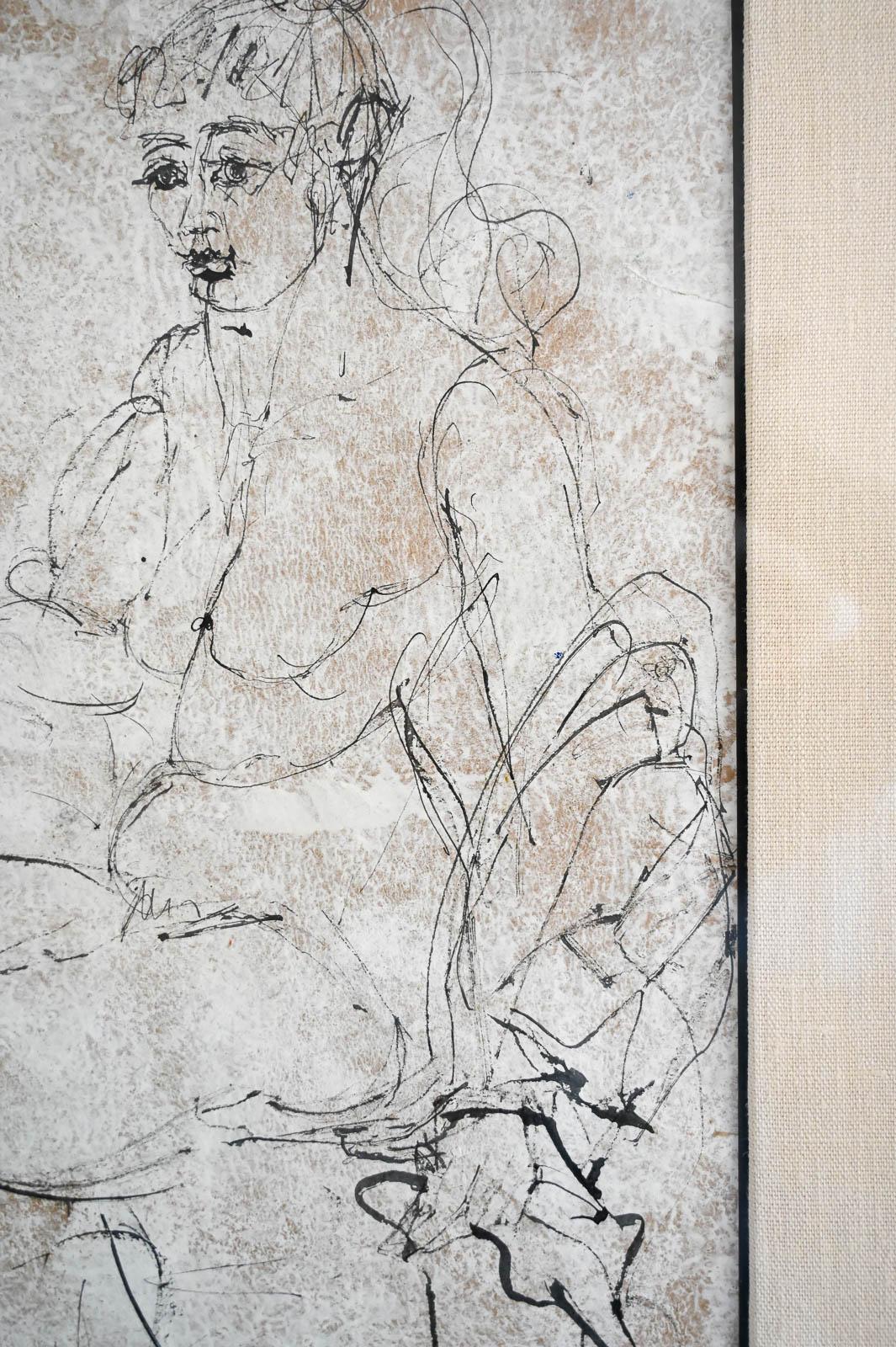 Paper Figurative Etching by Ann Marie Persov, 1960