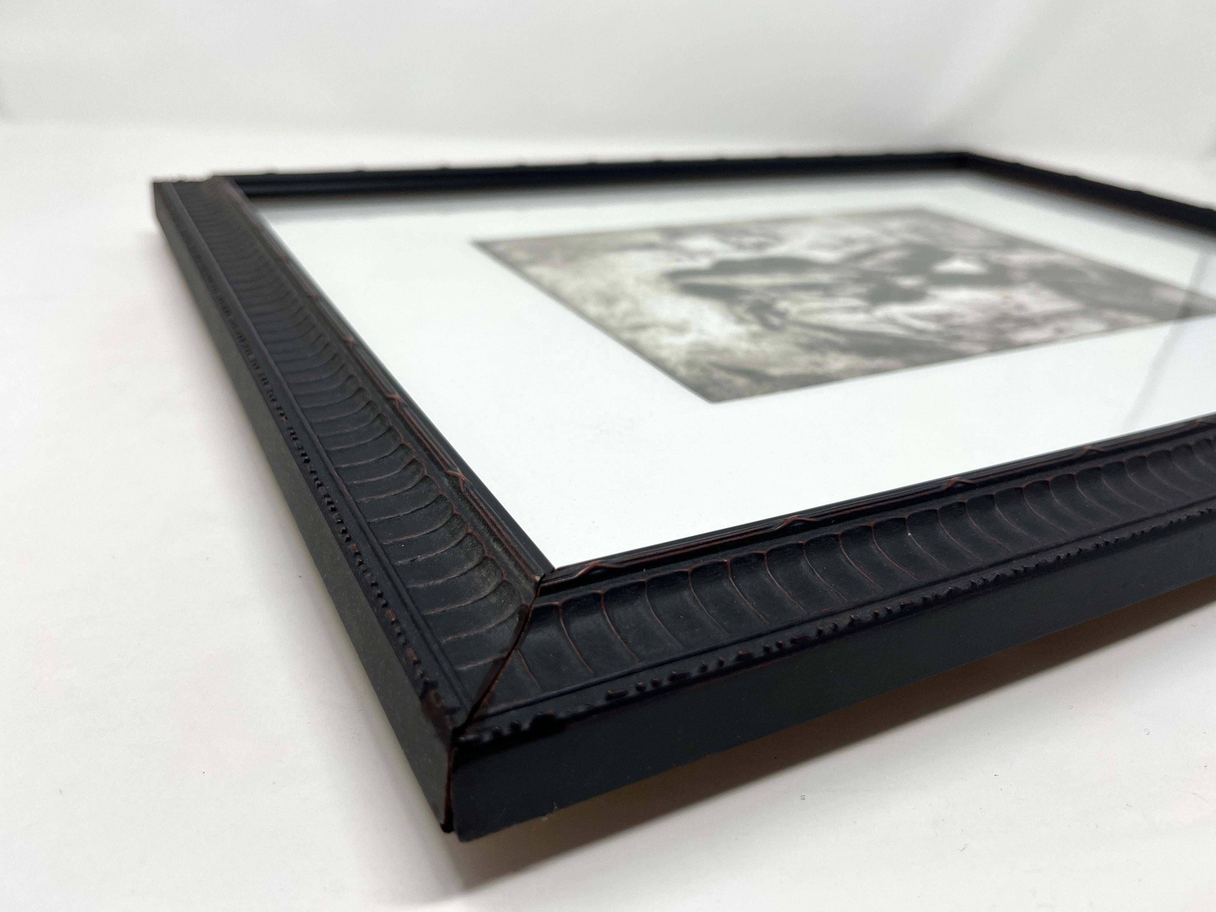 Carta Acquaforte figurativa su carta di Aaron Brooks, Monoprint originale incorniciato in vendita