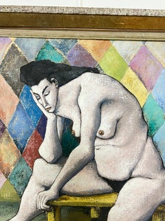 Figurative Expressionist Nude by Wallace Michael, Circa 1950s