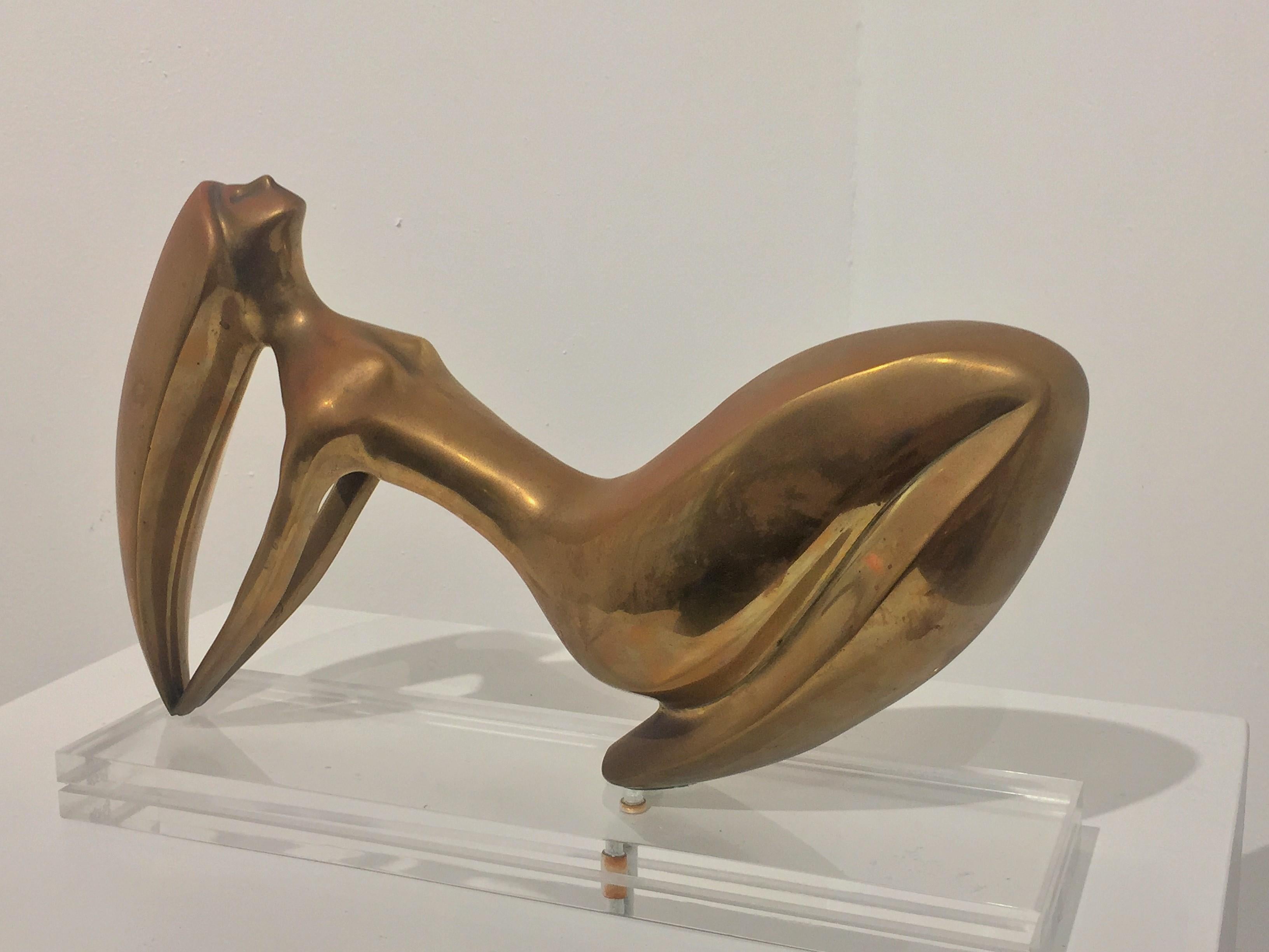 Figurative Female Brass Sculpture 1