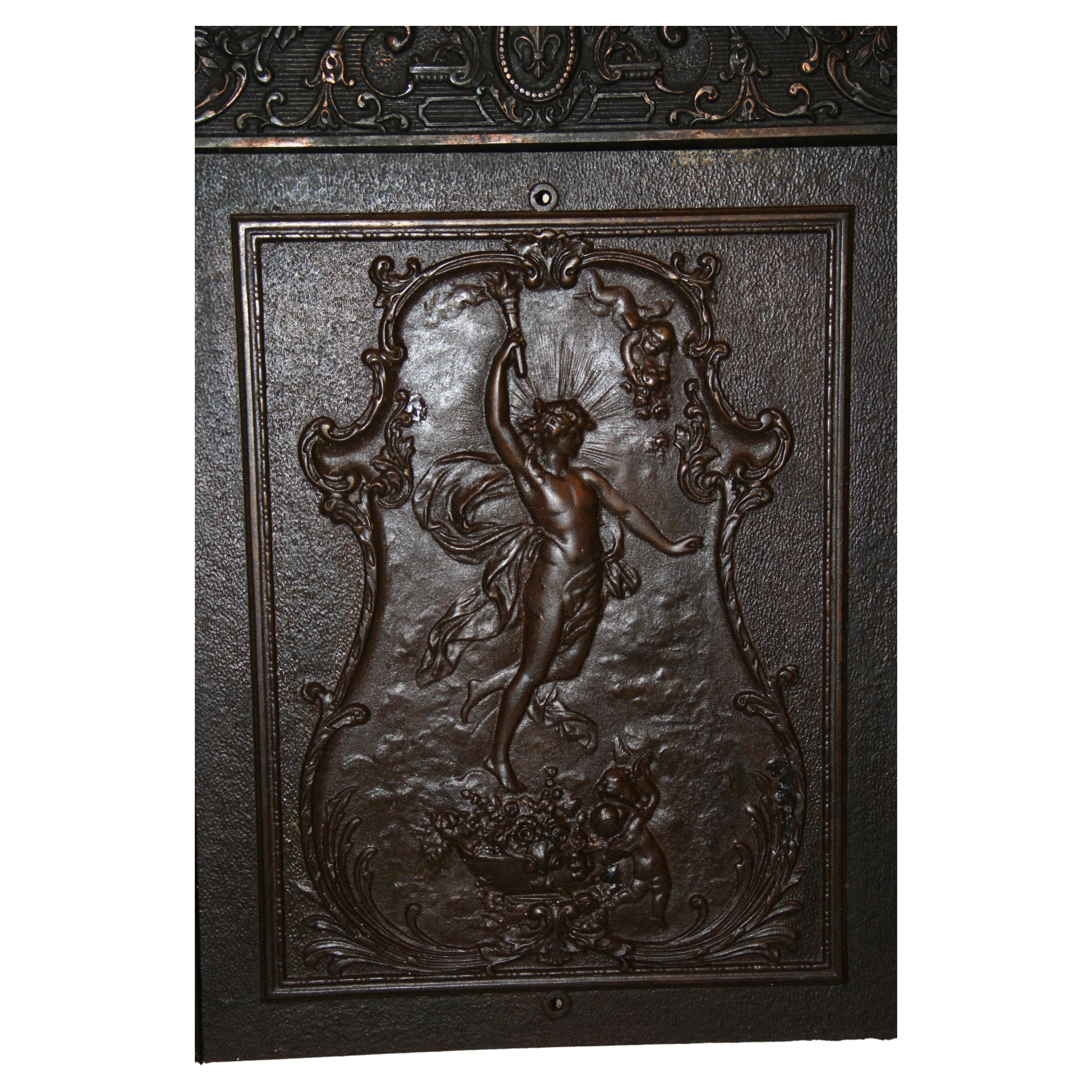 3-996 Figurative fire back with matching surround.