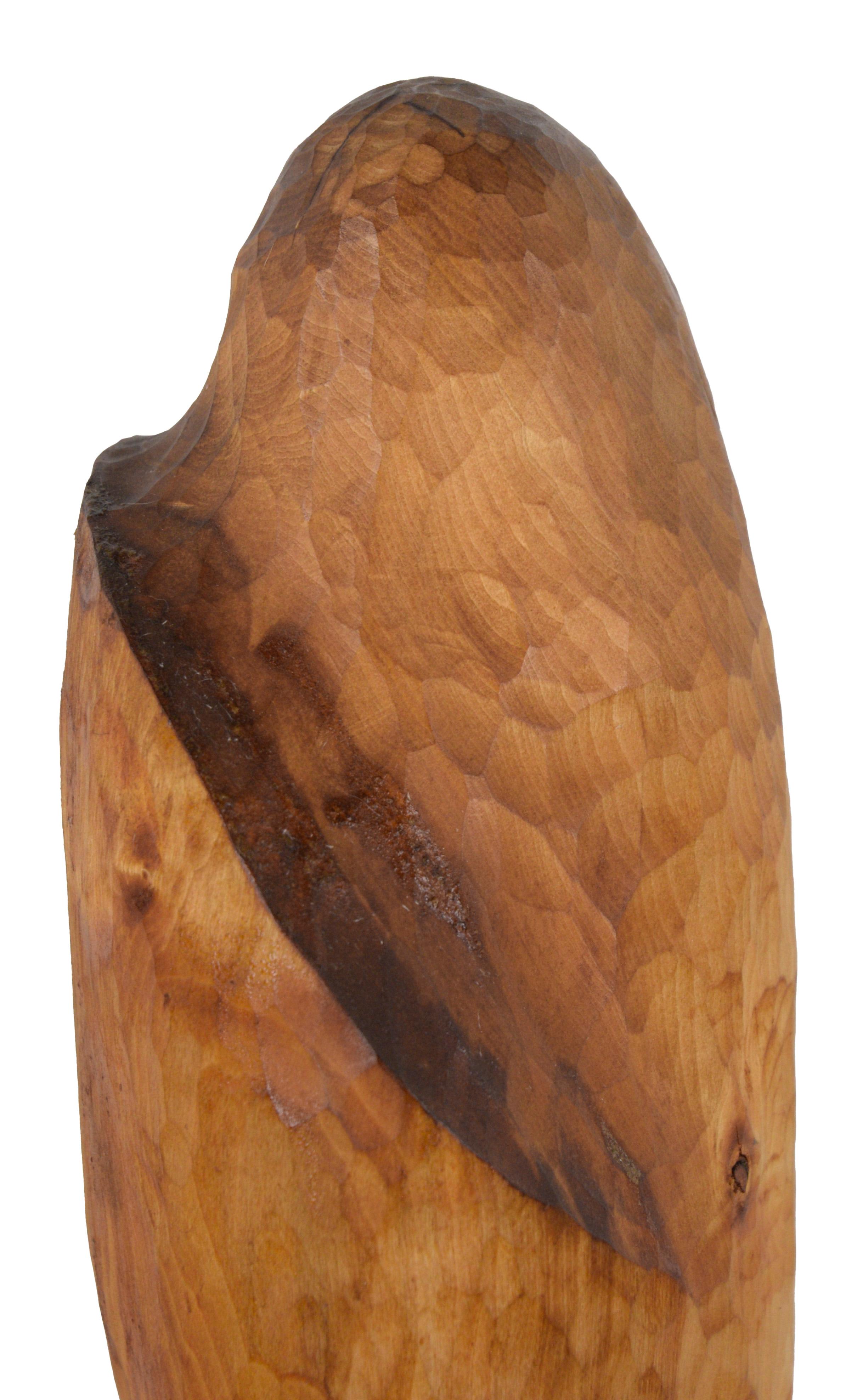 Late 20th Century Figurative Hand Carved Wood Sculpture -  Juneau, Alaska 1984  For Sale