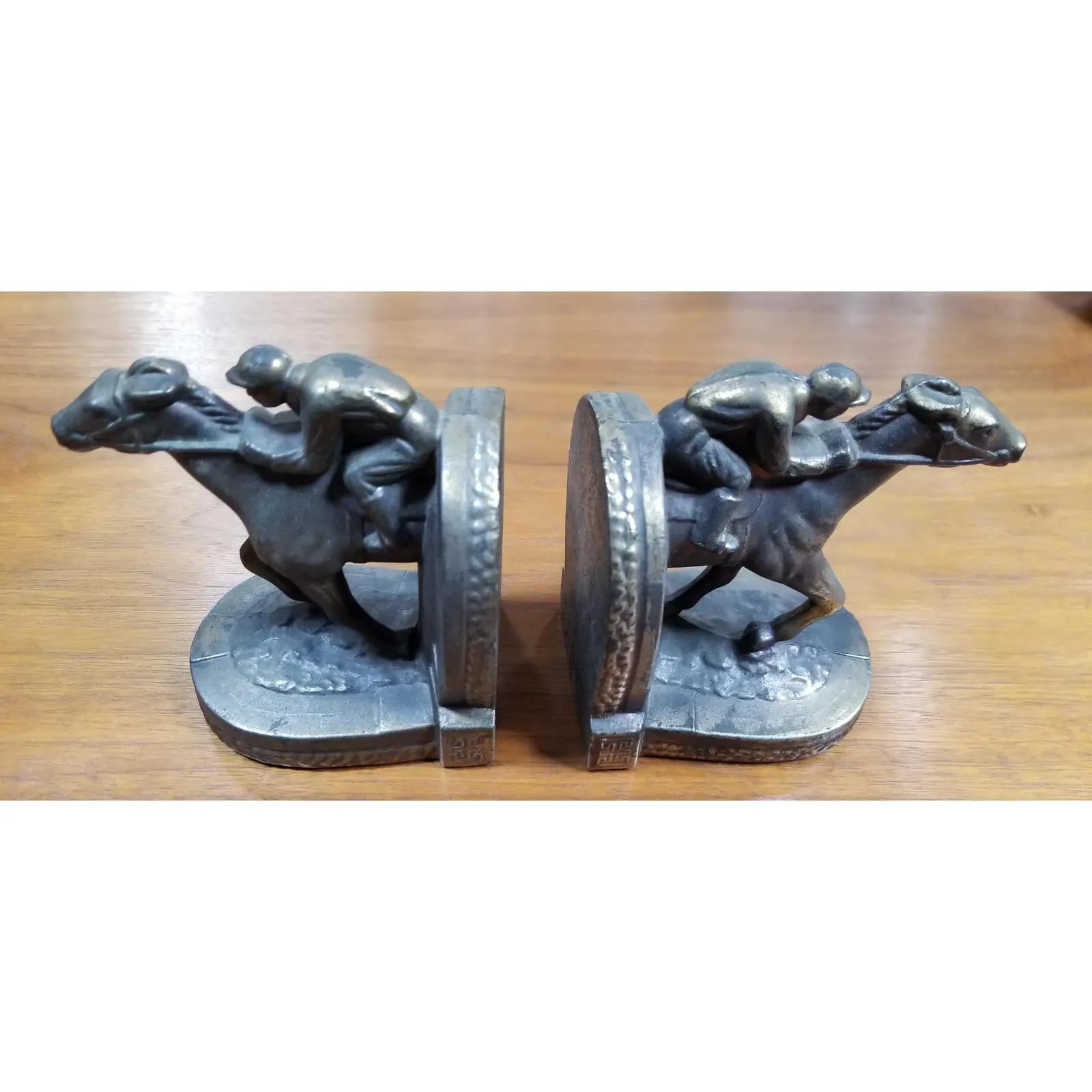 Figurative Horse Jockey Bookends, 1950s 3