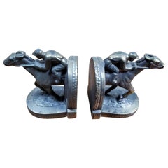 Figurative Horse Jockey Bookends, 1950s