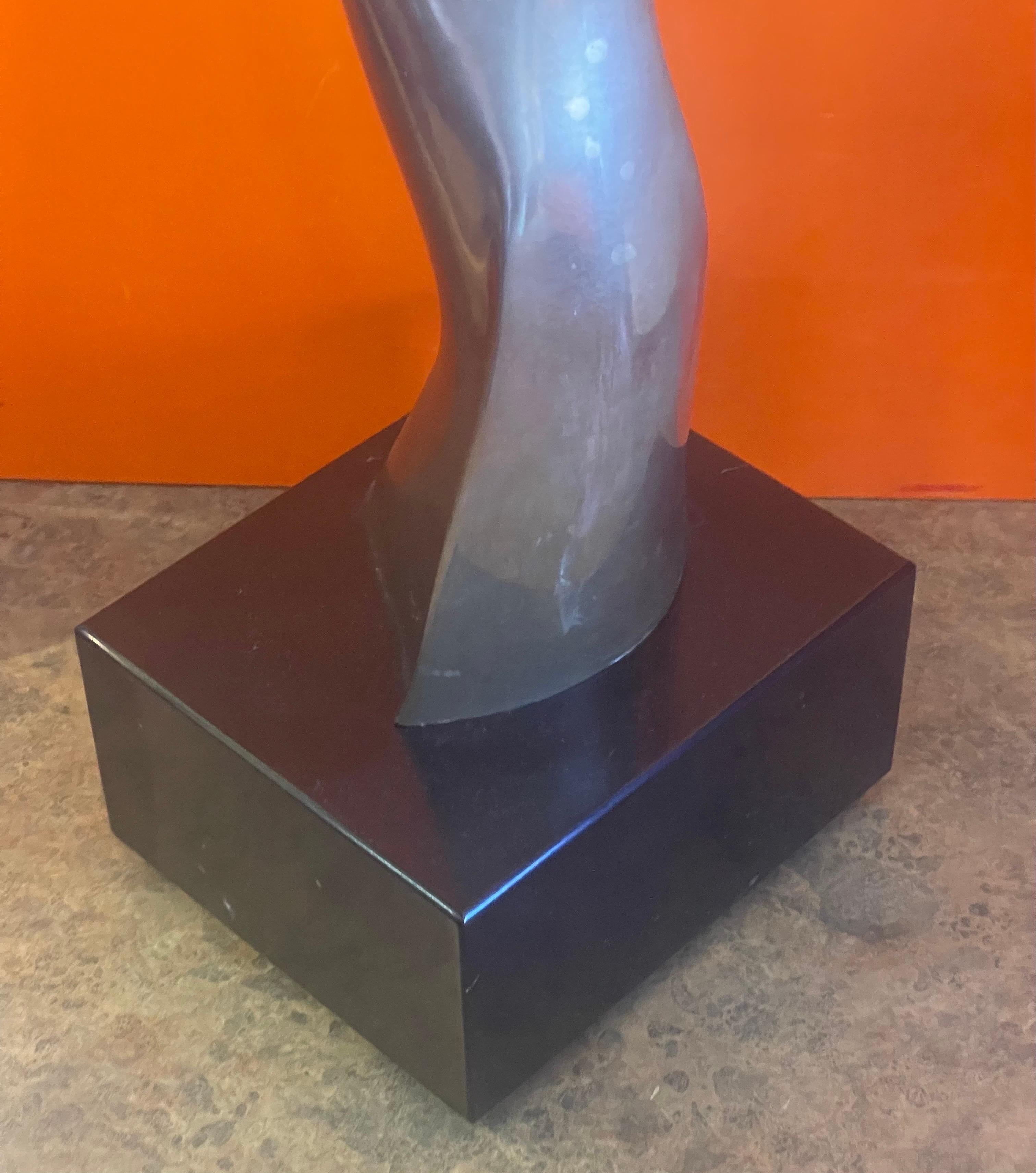 Figurative Mother and Child Bronze Sculpture on Marble Base by Sy Rosenwasser For Sale 6