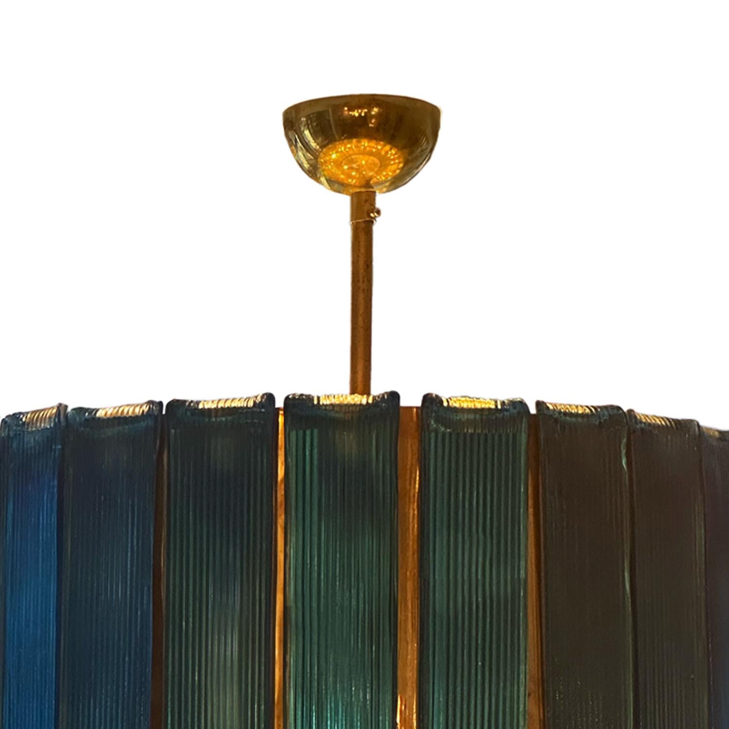 Mid-Century Modern Figurative Murano Art Glass and Brass Hot Air Balloon Chandelier
