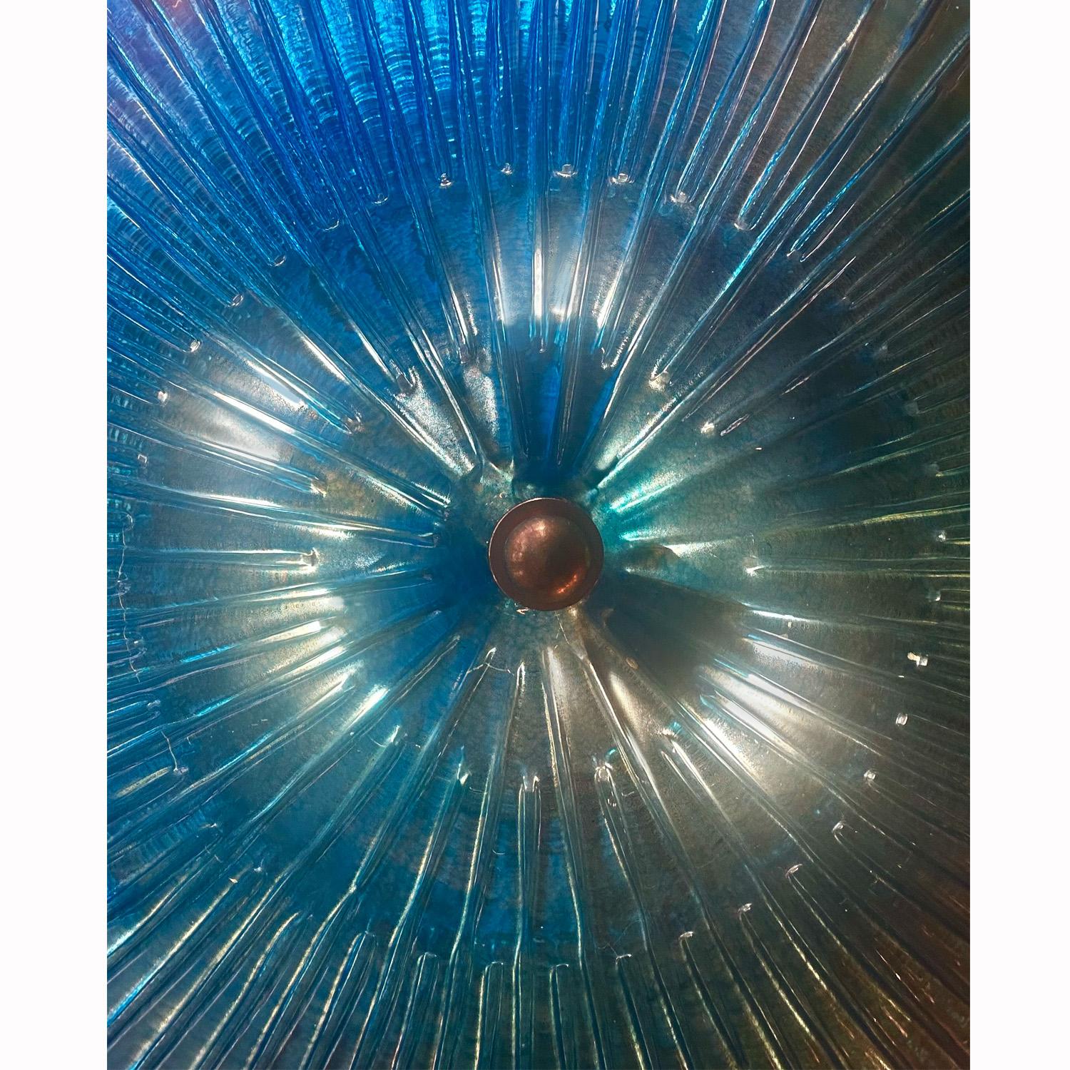 Figurative Murano Art Glass and Brass Hot Air Balloon Chandelier In Good Condition In New York, NY