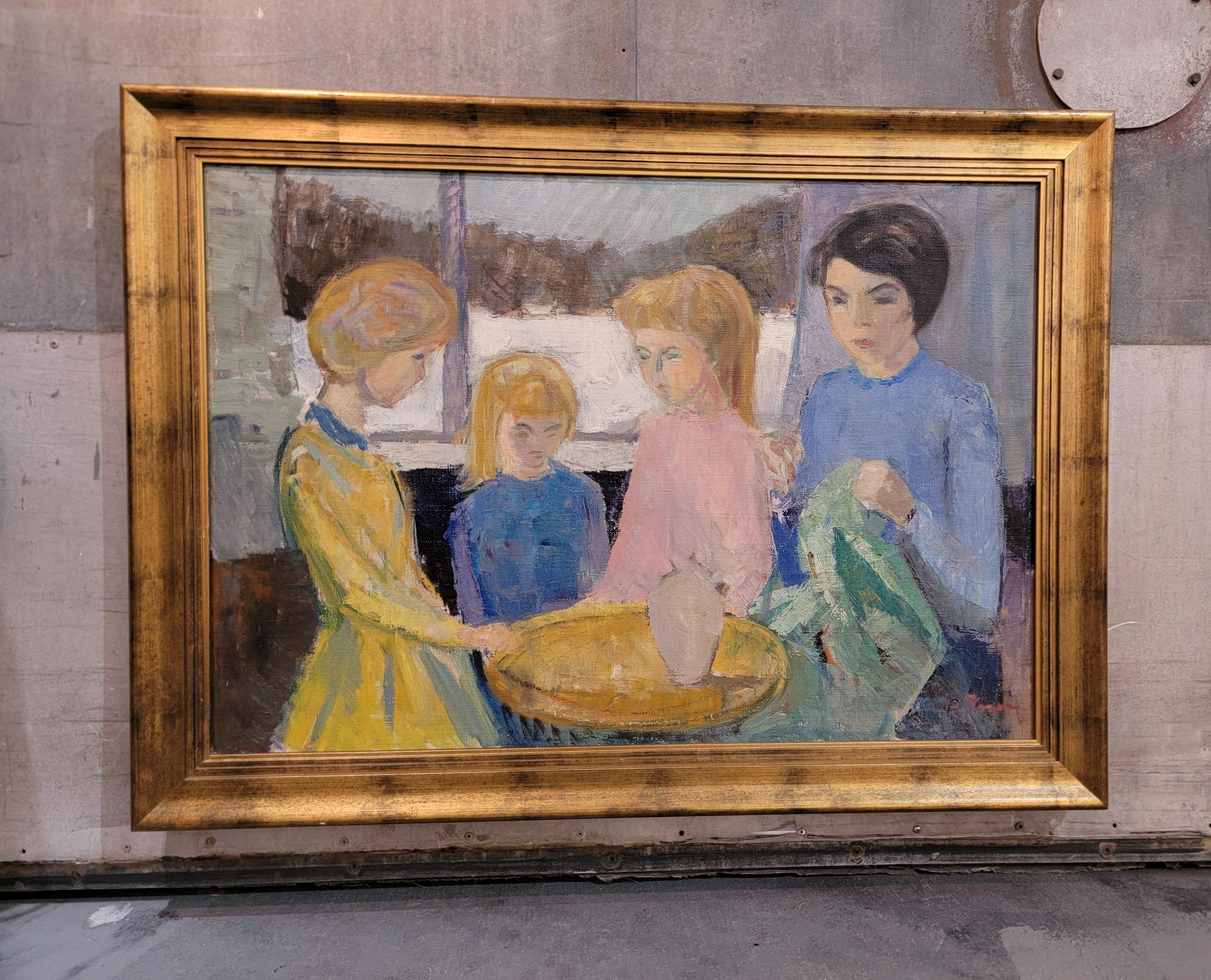 Figurative Oil Painting In Good Condition For Sale In Fulton, CA