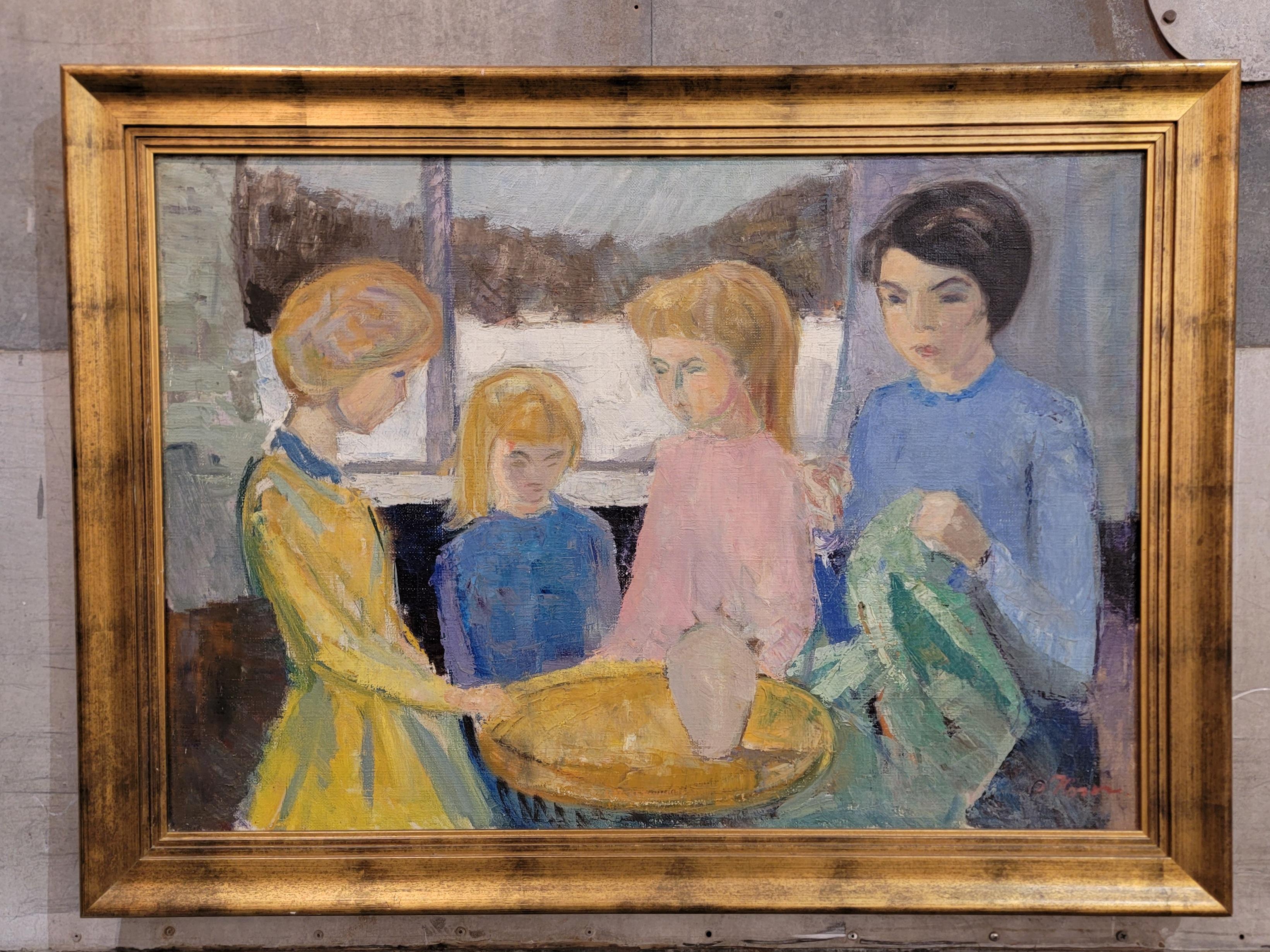 20th Century Figurative Oil Painting For Sale