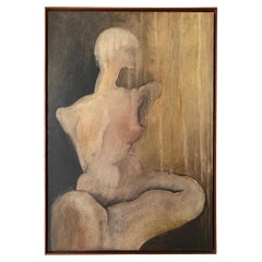 Figurative Painting of Female Signed Kasche 91