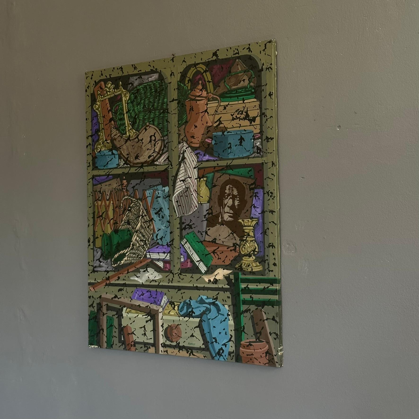 Mid-Century Modern Figurative painting 'The myths Picasso', acrylic on canvas by Bruno Rinaldi 1993 For Sale