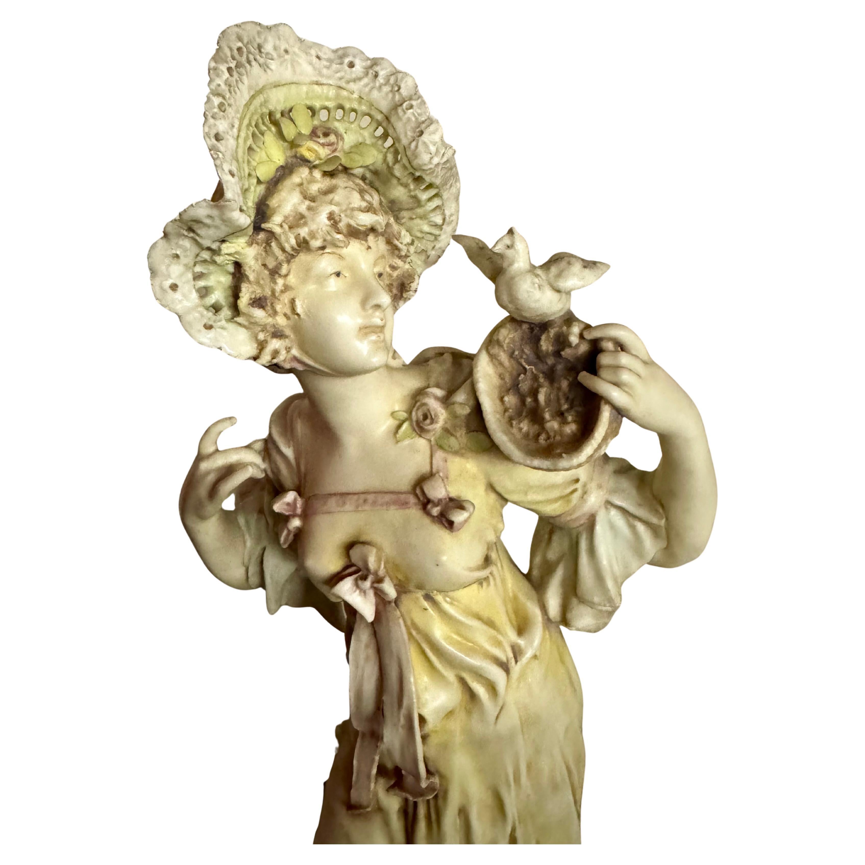 Figurative sculpture in austrian porcelain