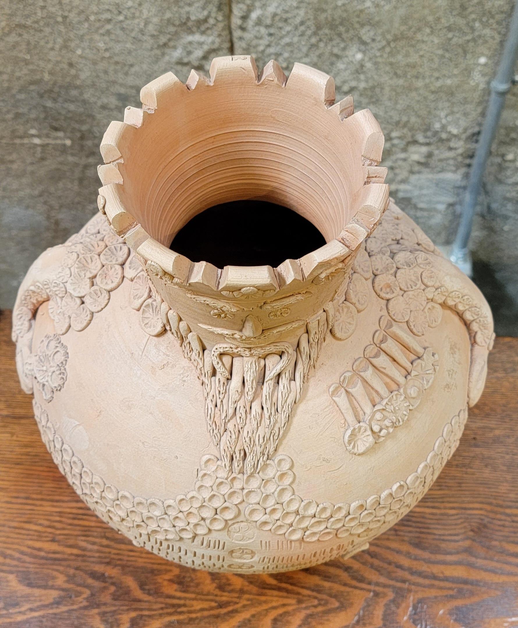 Figurative Terracotta Vase from Spain 2