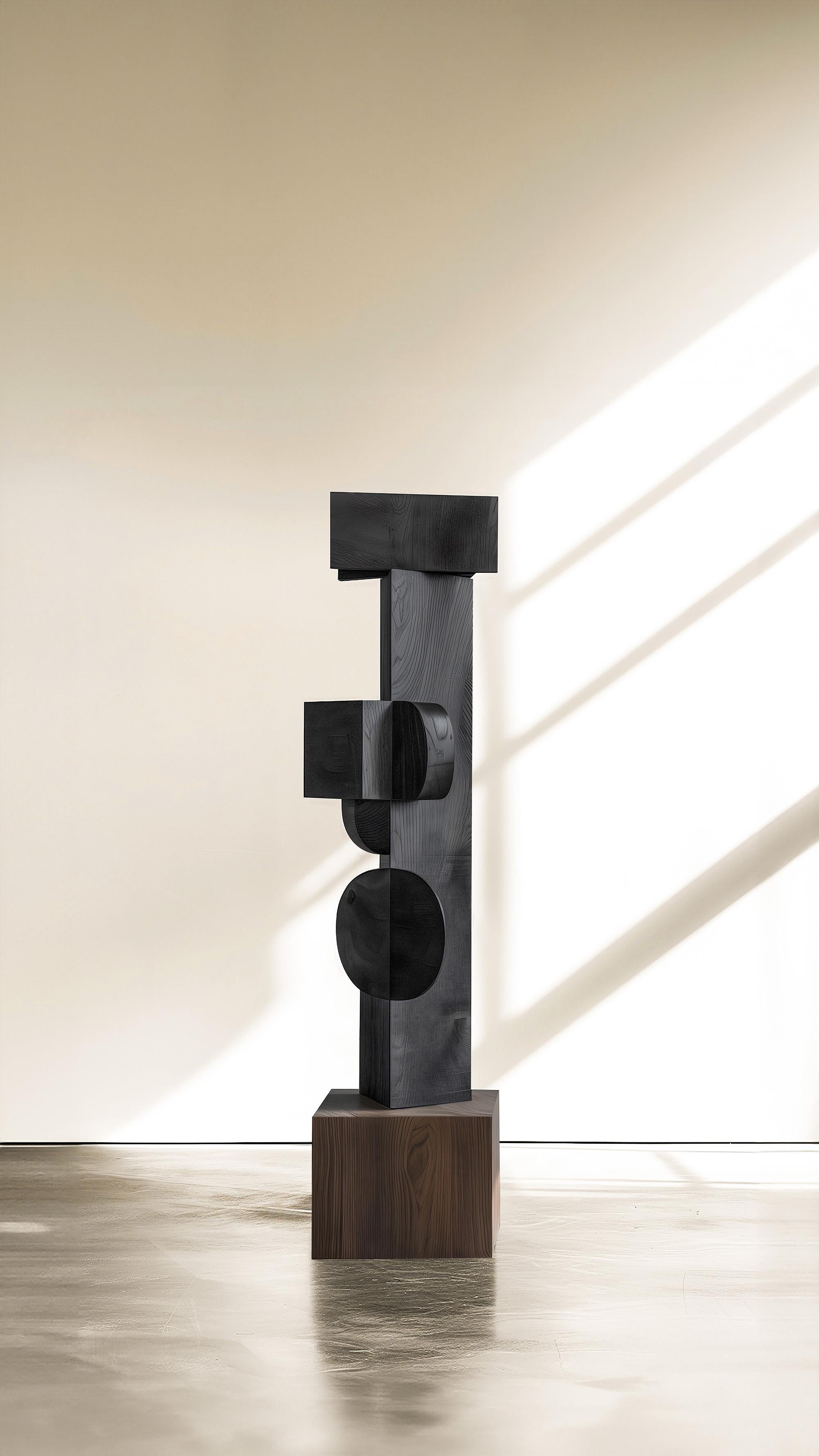 Mexican Figurative Totem Solid Wood Unseen Force No33 Crafted by NONO For Sale