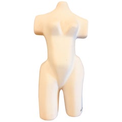 Scultura femminile figurativa in ceramica non smaltata, rif. B_A