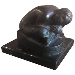 Femme figurative en bronze d'Ignacio Castenada Jarmillo
