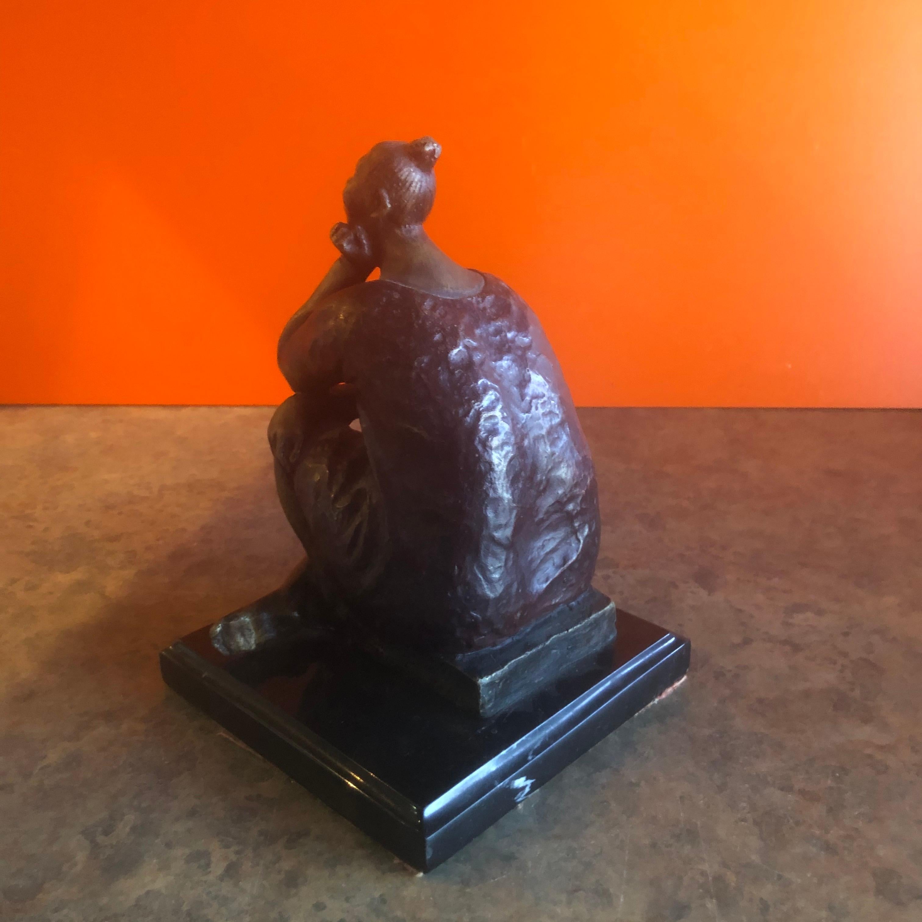 American Figurative Woman in Bronze in the Style of Fernando Botero by Martin G
