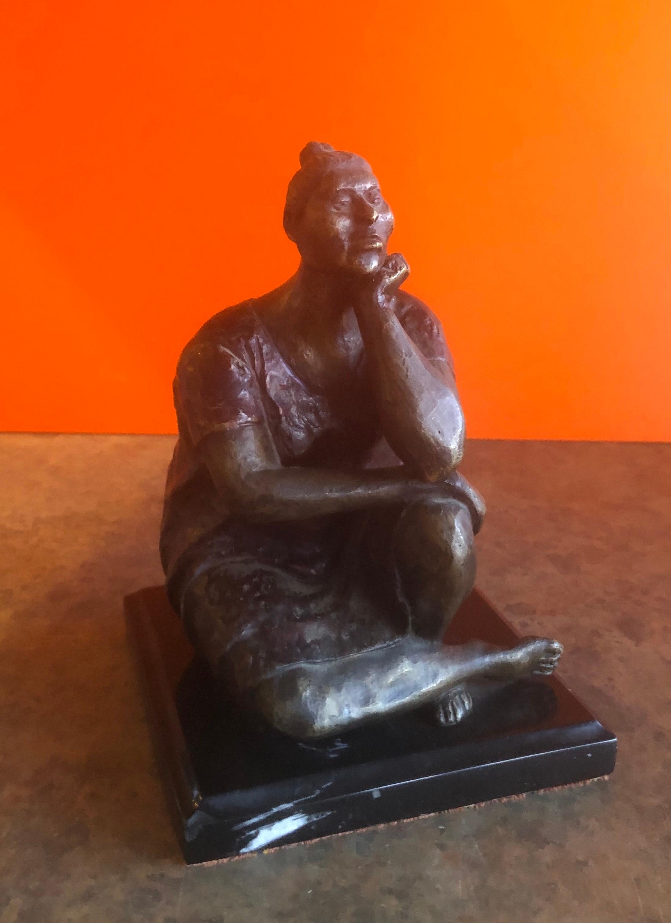 20th Century Figurative Woman in Bronze in the Style of Fernando Botero by Martin G