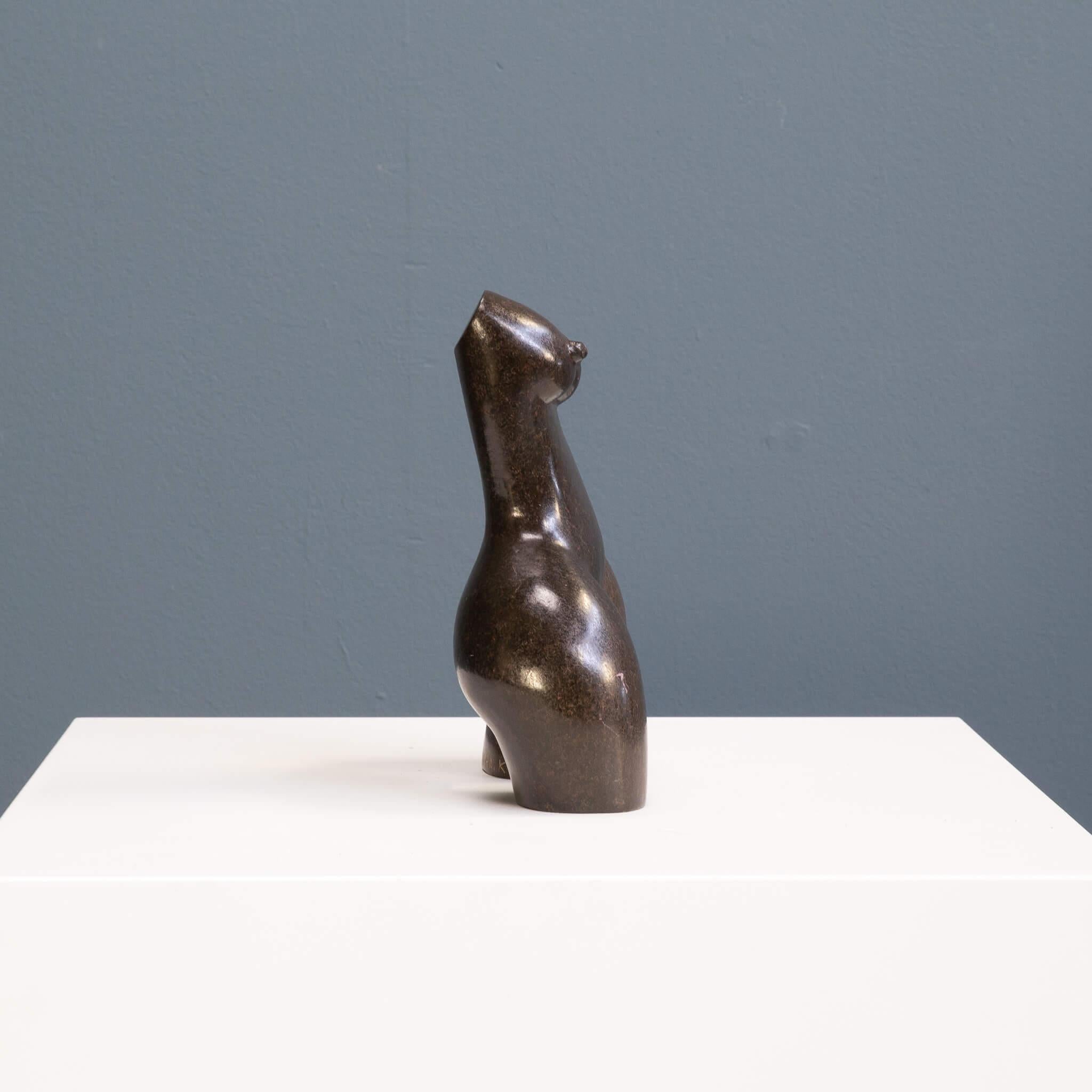 Contemporary Figurative ‘woman’ torso stone sculpture by Agnera K. For Sale