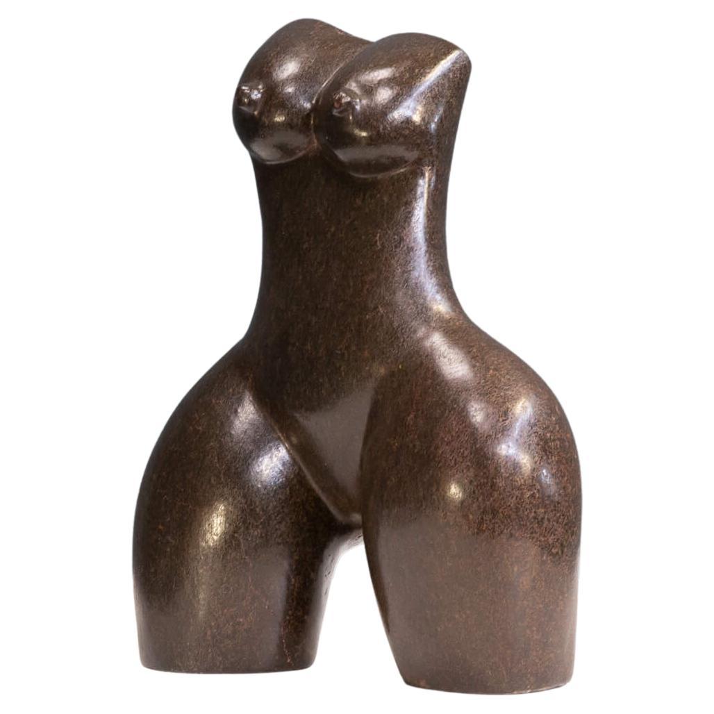 Figurative ‘woman’ torso stone sculpture by Agnera K. For Sale