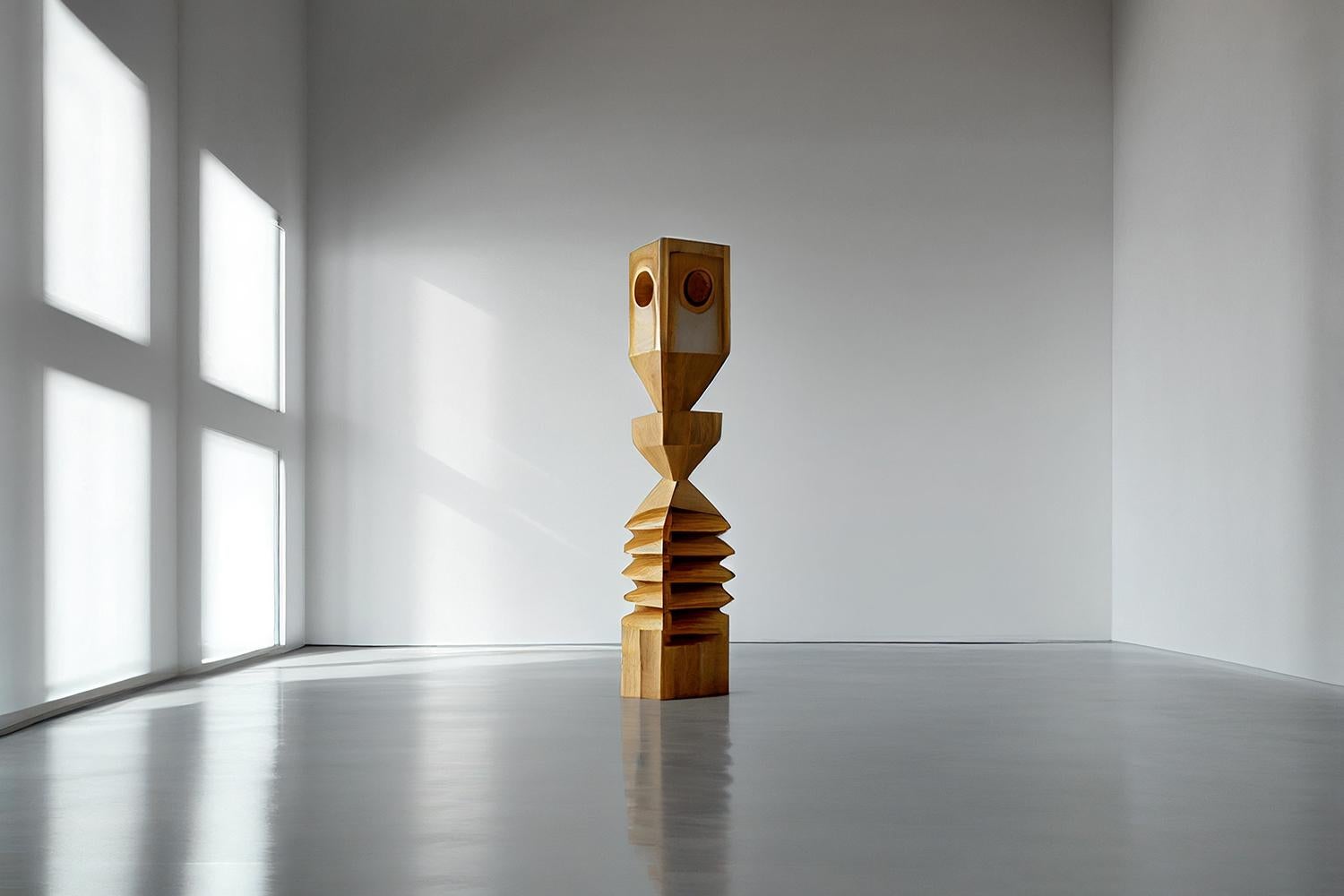 Rustico Scultura figurativa in legno ispirata all'arte di Constantin Brancusi, 3 Kings di Nono A. B. in vendita