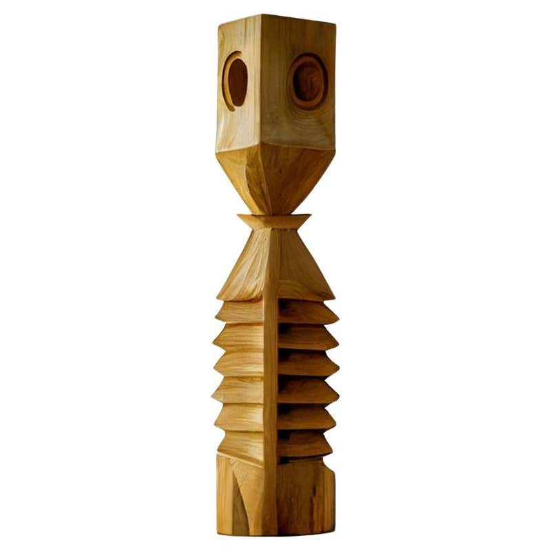 Figurative Wood Sculpture Inspired in Constantin Brancusi Art, 3 Kings ...