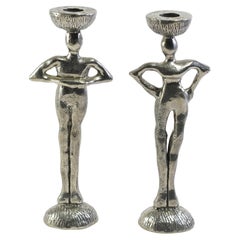 Vintage Figure Candleholder Set