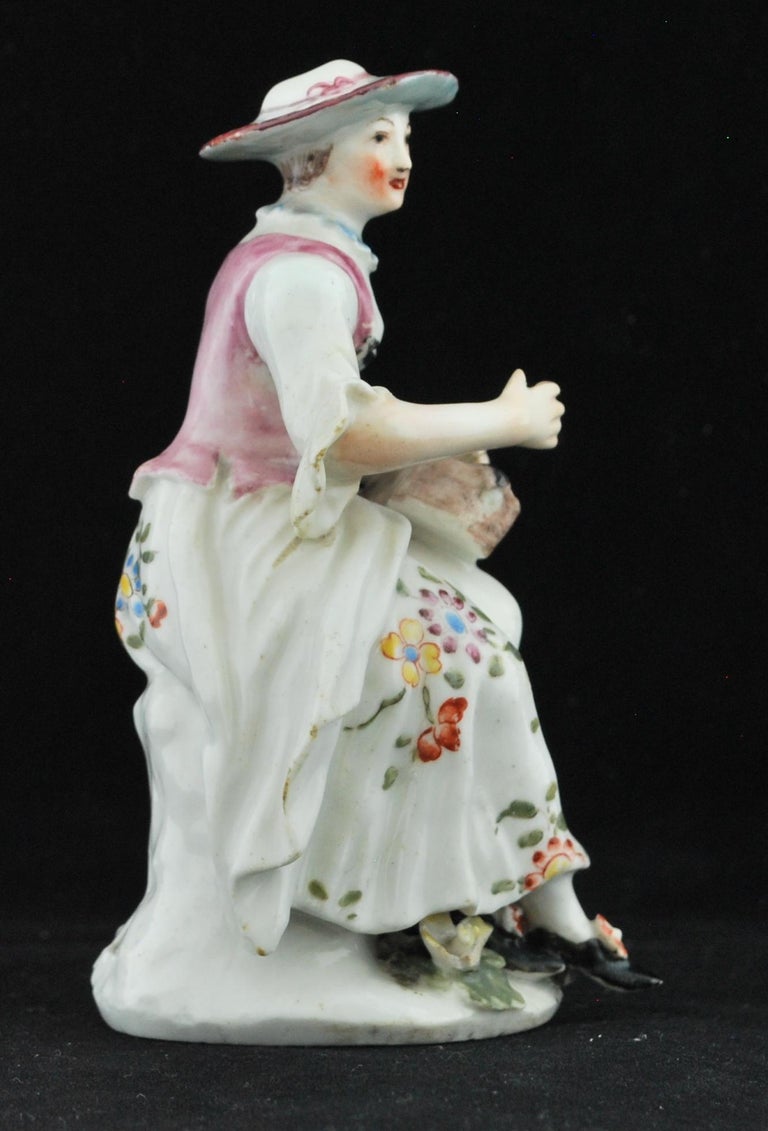 Figure Columbine with her Hurdy Gurdy, Bow Porcelain Factory, circa ...