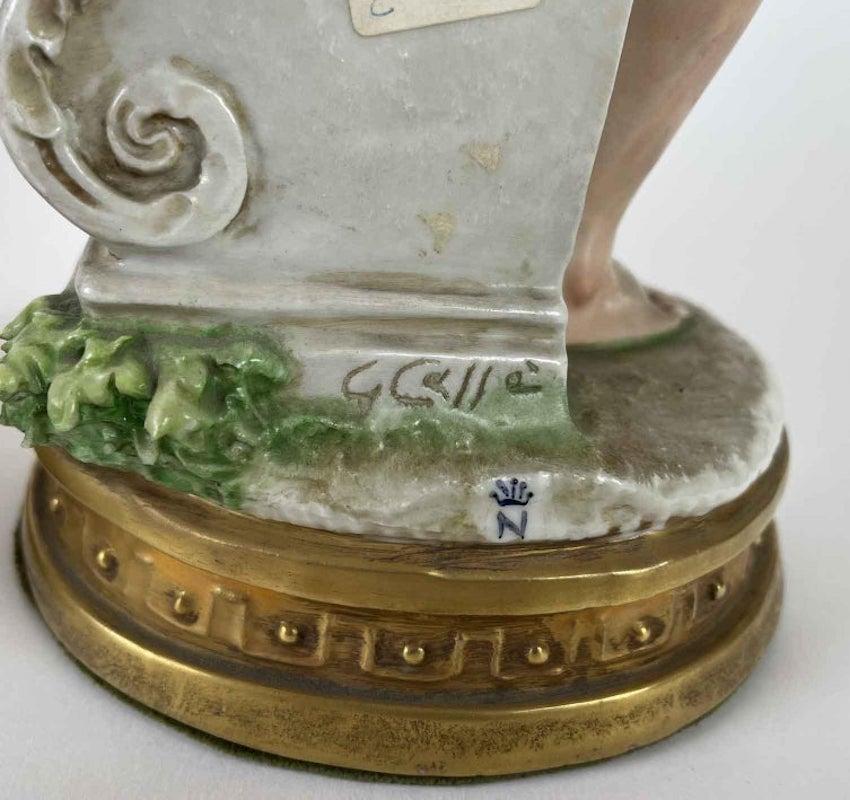 Figura di Contadini Porcellana Italiana Cappe 1960s Allegoria dell Abbondanza en venta 5