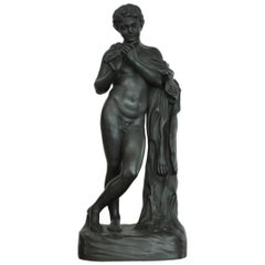 Figura Fauno con flauta, Wedgwood, hacia 1870