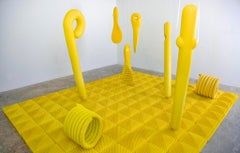 Figure Fig#03 Candycane Sculptural Object By Caspi Ceramics NL