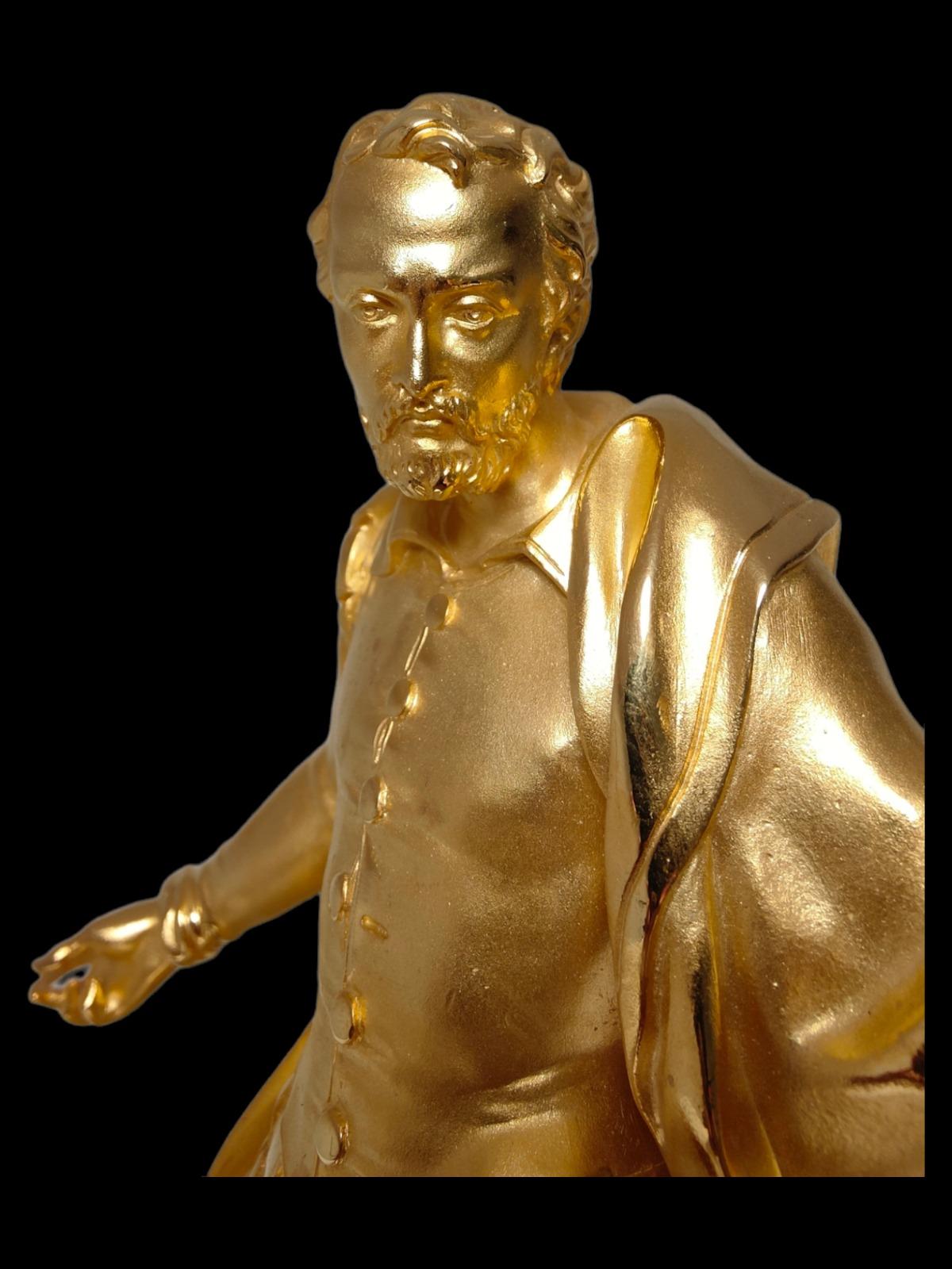 Figure in Golden Bronze of the  19th Century For Sale 5