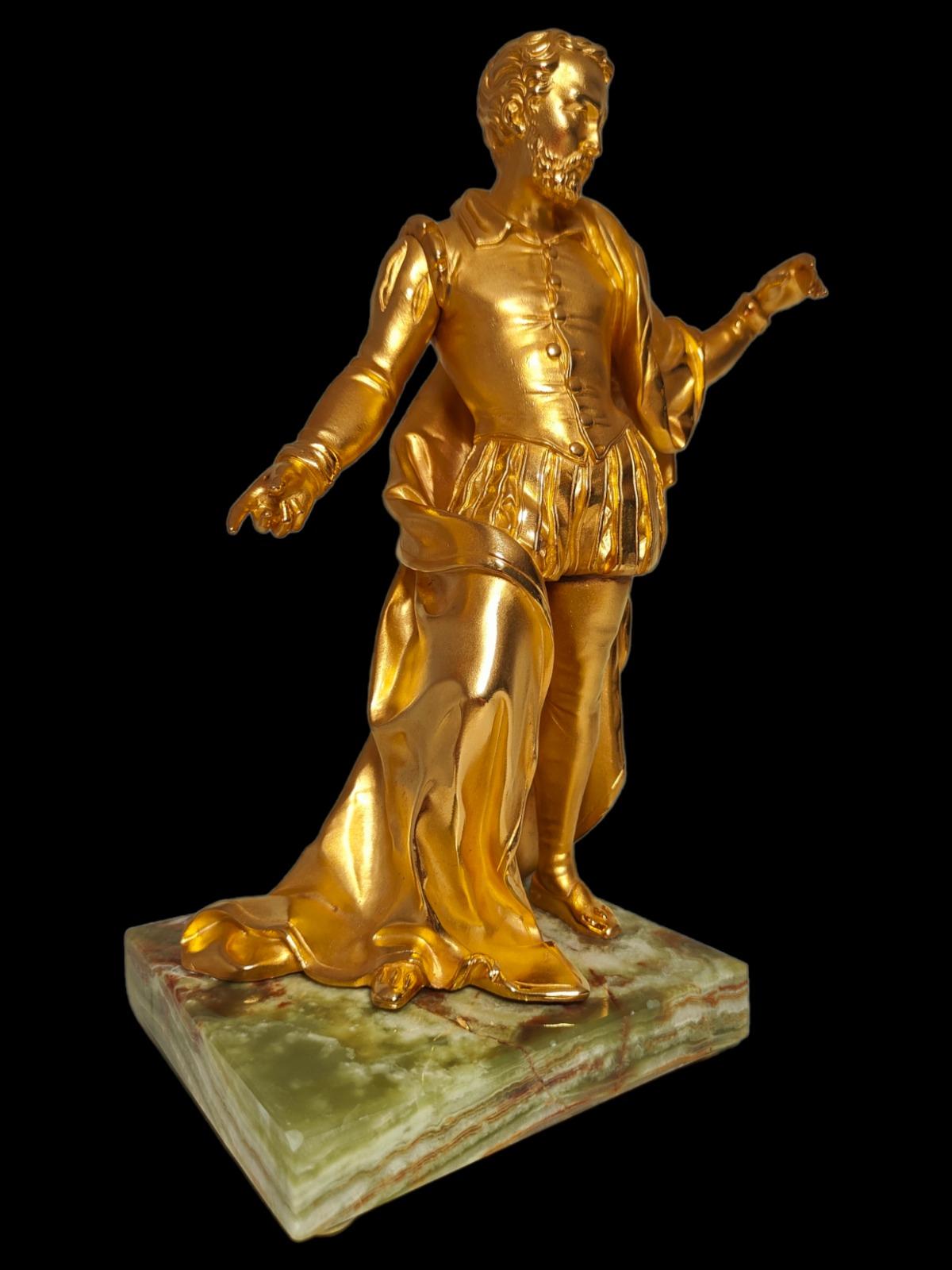 Figure in Golden Bronze of the  19th Century For Sale 1