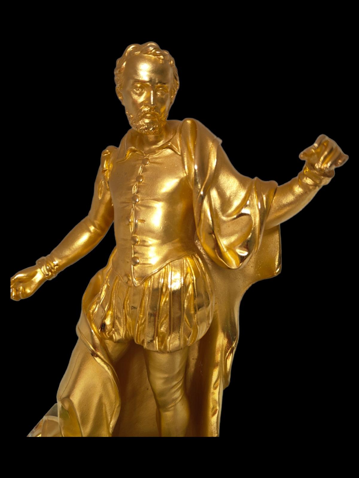Figure in Golden Bronze of the  19th Century For Sale 3