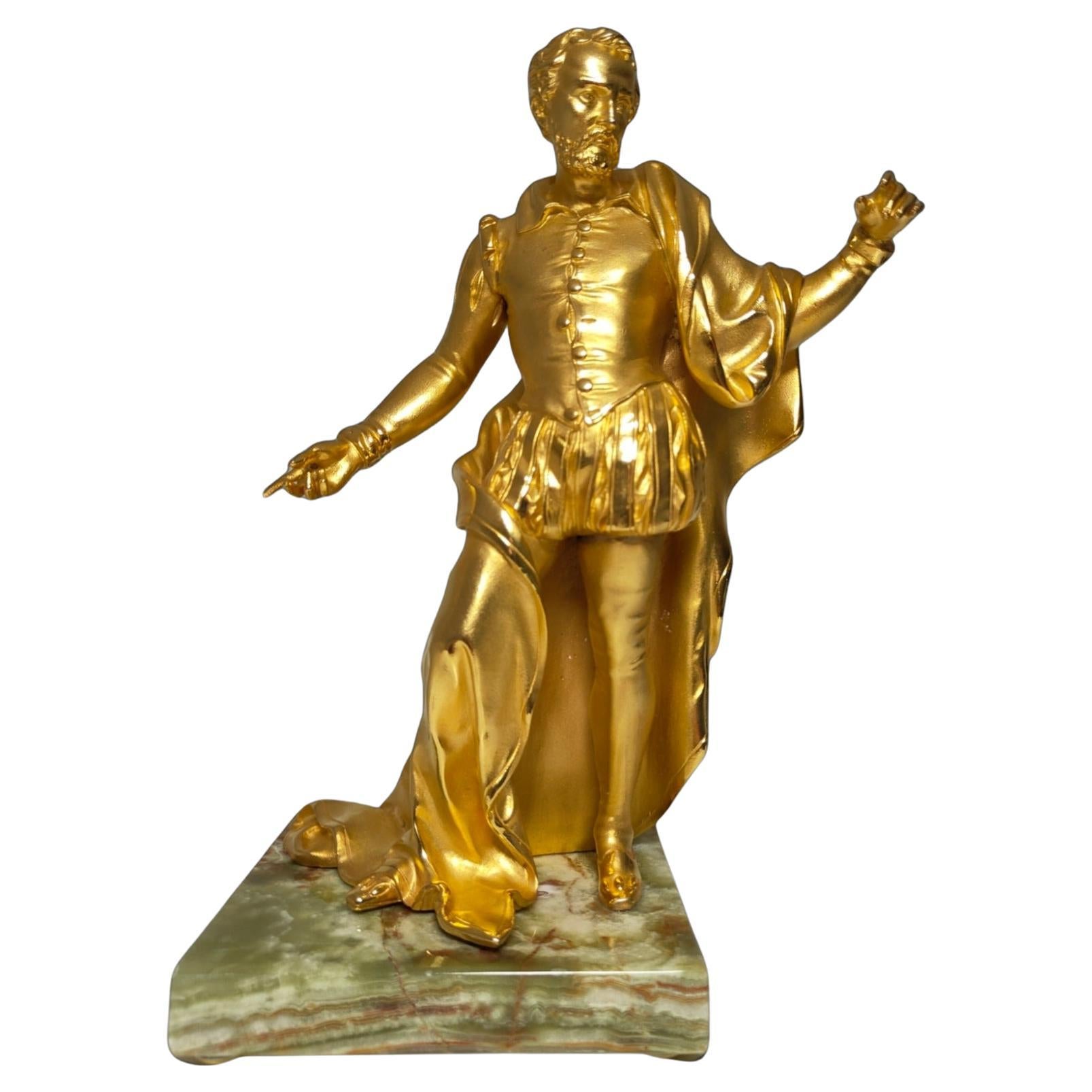 Figure in Golden Bronze of the  19th Century For Sale