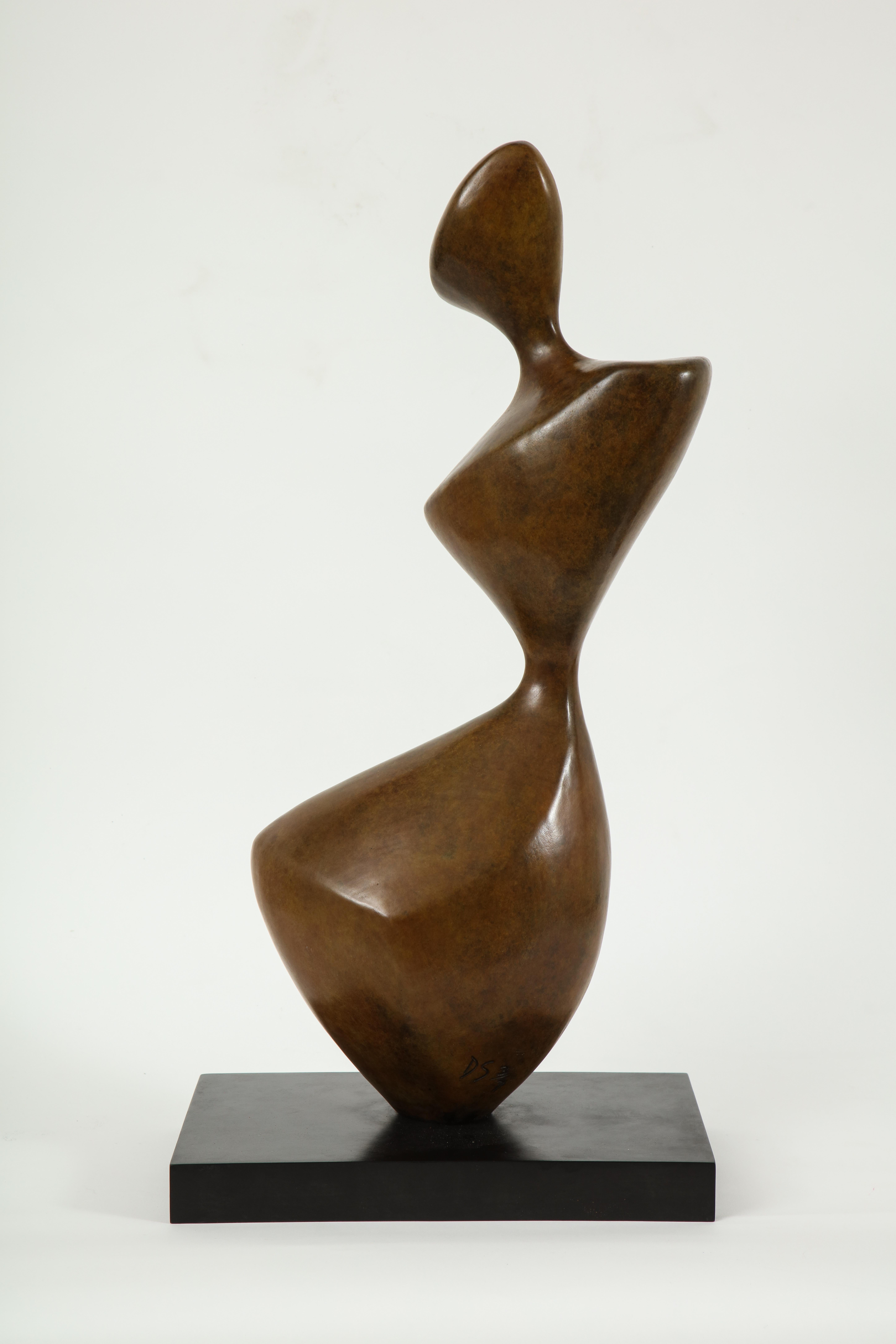 'Figure in Movement' by Dick Shanley
Edition 3/7 
Medium: Cast bronze 
Signed: DS 3/7 
Size: Overall height: 29 3/4