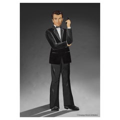 Figura James Bond 007 Pierce Brosnan Goldeneye Junta de maniquí de película pintada