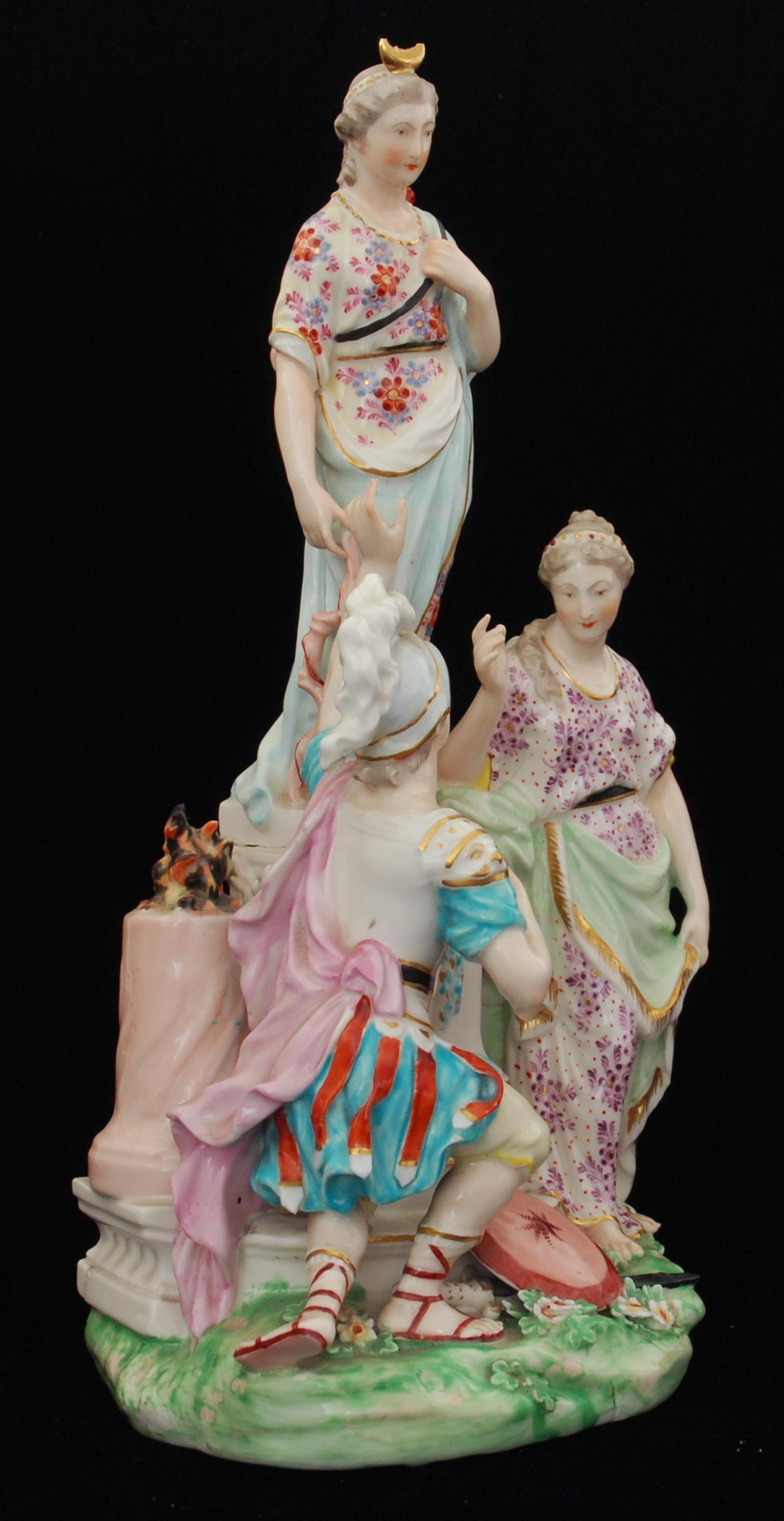 English Figure Jason and Medea at the Altar of Diana, Derby Porcelain Works, circa 1775