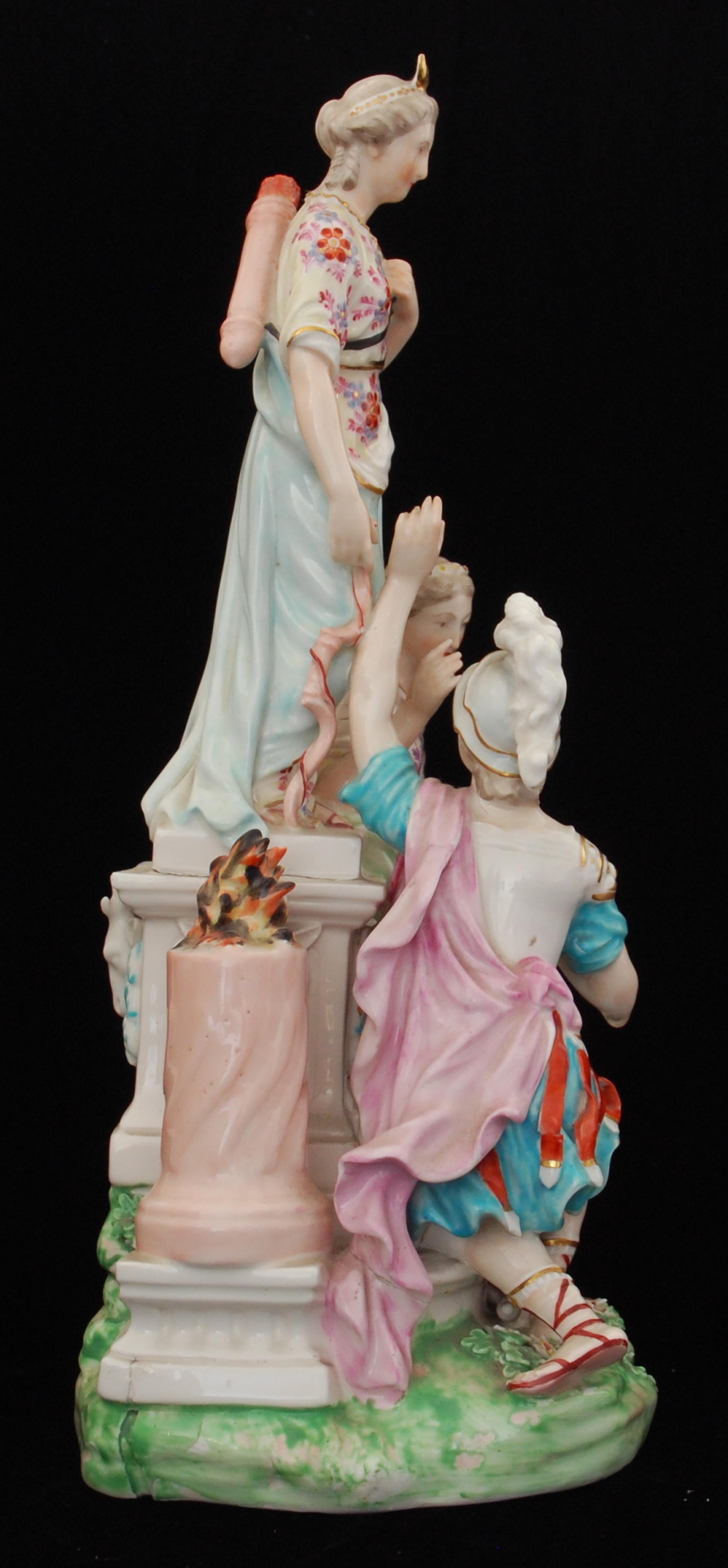 Molded Figure Jason and Medea at the Altar of Diana, Derby Porcelain Works, circa 1775 For Sale